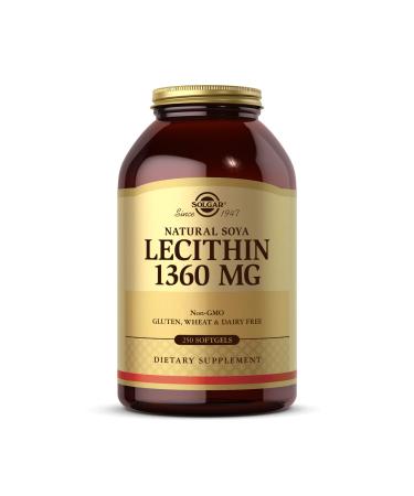 Solgar Natural Soya Lecithin 1360 mg 250 Softgels
