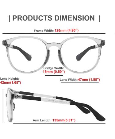 Buy FEISEDY Kids Blue Light Blocking Glasses - Flexible Anti-Glare TPEE for Boys & Girls (Ages 3-13) - Clear Grey 47mm - Buy Online on GoSupps.com