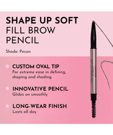 Lawless Soft Fill Brow Pencil - Pecan | Custom Oval Tip for Defined & Shaped Brows | Plush Spoolie for All-Day Natural Look - Shop Internationally - Buy Online on GoSupps.com