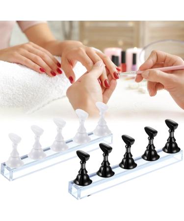 Magnetic Nail Tip Holder Acrylic Nail Display Stand Training Fingernail Display Stand Nail Tip Practice Stand Fingernails Display Stand Set of 2 Acrylic Nails Art Practice Stand - Buy Online on GoSupps.com