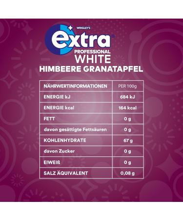 Buy Extra Professional White Chewing Gum - Raspberry Pomegranate Flavor | 50 Dragees - International Shipping Available - Buy Online on GoSupps.com