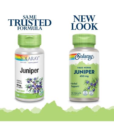 SOLARAY Juniper Berry 450mg VegCaps - Digestion, Cleansing & Antioxidant Support - Buy Online on GoSupps.com