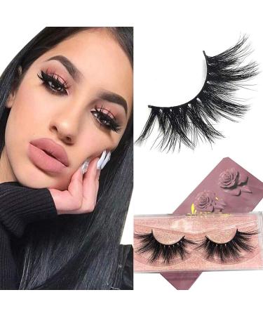 GOO GOO 3D Mink Eyelashes - 25mm Dramatic Long Siberian Mink Lashes - Handmade, Reusable False Eyelashes for Natural Layered Look - 1 Pair - Buy Online on GoSupps.com