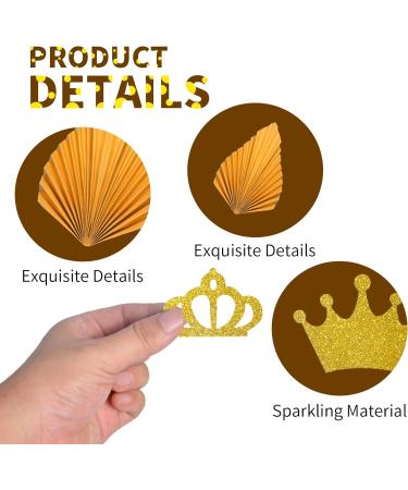 14Pcs Gold Cake Topper Decorations Birthday Cupcake Toppers Crown Cupcake Toppers for Coronation Party Birthday Party Wedding Party - Buy Online on GoSupps.com