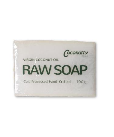 Virgin Coconut Oil Raw Soap Bar 100g Cold Processed Hand Made