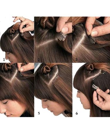 Elailite Clip-In Hair Extensions - 3/4 Full Head Human Hair 5 Clips Straight 45cm 90g #1B Natural Black - International Shipping - Buy Online on GoSupps.com