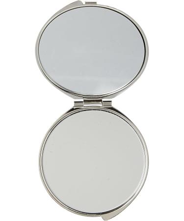 Mother of Pearl Metal Round Compact Pocket Hand Mirror with Peony Design - Buy Online on GoSupps.com