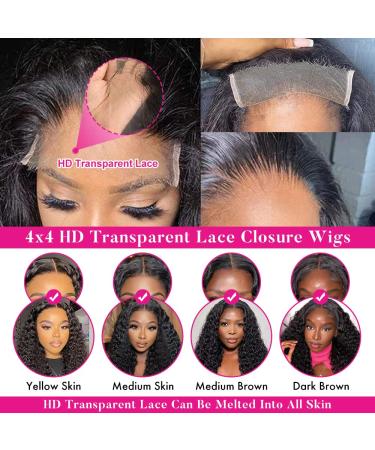 18 FIRIEYA Deep Wave Lace Front Human Hair Wig | 180% Density HD Transparent Lace Closure | Natural Color | For Black Women - Buy Online on GoSupps.com