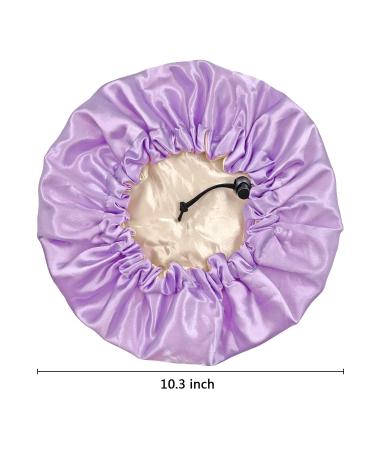 3 Piece Kids Satin Bonnet Set - Adjustable Night Sleep Caps for Natural Hair - Soft Silk Floral Night Hats for Teens, Toddlers, Children, and Babies - Reversible Double Sided Design - Pink/Purple/Rose Red - Buy Online on GoSupps.com