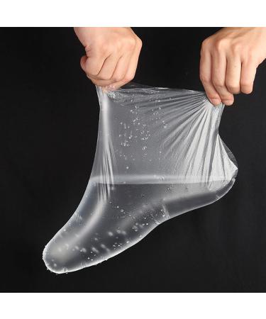 Quacc Lot de 100 couvre-pieds jetables en plastique doublure de bain en paraffine pour pieds chaussettes transparentes pour p dicure spa chaussures d'essai - Buy Online on GoSupps.com