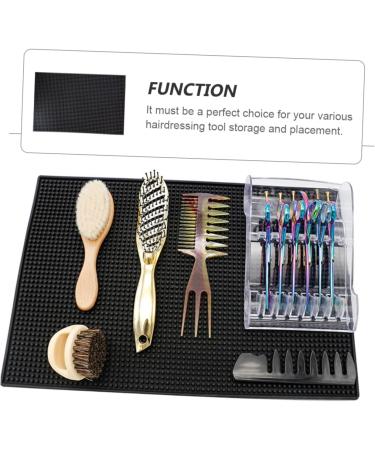 Angoily Anti Skid Hairdressing Mat - Premium Barber Service Cushion for Clippers & Scissors Storage | Durable Styling Tools Pad - Buy Online on GoSupps.com