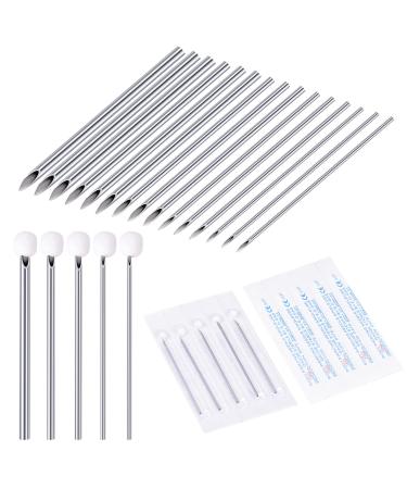 50PCS Mixed Body Piercing Needles,12G 14G 16G 18G 20G Sterilized Stainless Steel Ear Nose Piercing Needles For All Body Piercing mixed-50pcs