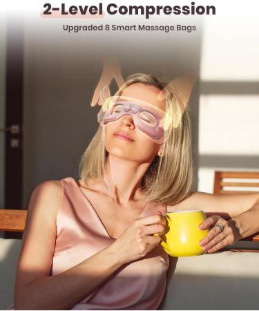 Eye Massager with Heat & Remote - Bluetooth Music Therapy for Migraines Sleep Aid & Eye Strain Relief | Perfect Gift for Men & Women - Buy Online on GoSupps.com