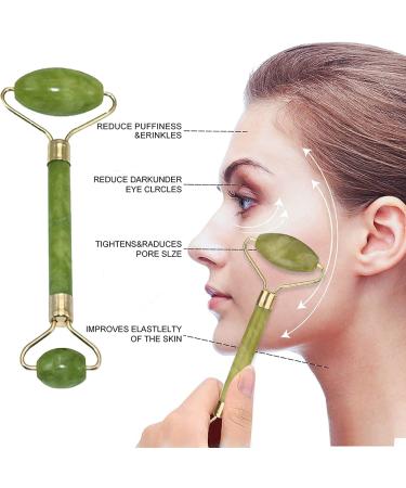 Massage Tools Massager Roller Massage Stick Massage Tool Green Jade Roller for Face - Face Roller Skin Care Muscle Relaxing for Keeping Youthful Skin Tone Decrease Puffiness Improve Skin Elasticity - Buy Online on GoSupps.com