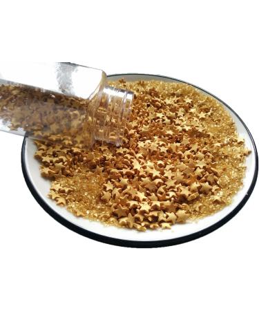 Edible Golden Slices Sugar Star & Gold Sanding Candy Sprinkles | Dessert Sprinkle | Cake Cupcake Toppers | Cookie Decorations | Candy Sprinkles for Wedding Art Project and Daily Cake Decorating - Buy Online on GoSupps.com