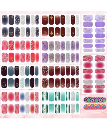 DB11 Gel Nail Strips Glitter - 10 Sheets Manicure Set for Women - Holiday Gift Idea - Buy Online on GoSupps.com