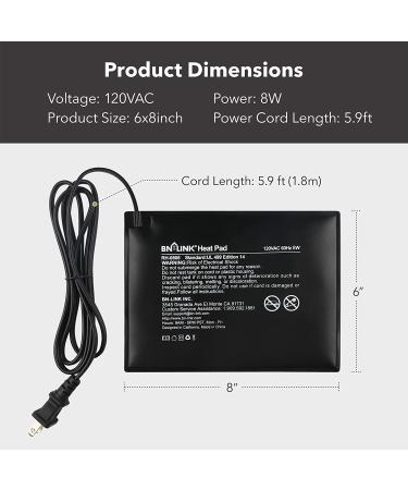 BN-LINK Reptile Heating Pad Electric Indoor Under Tank Terrarium Heating Mat Waterproof for Turtles Lizards Frogs and Other Reptiles - Buy Online on GoSupps.com