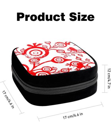GIAPB Period Bag Sanitary Napkin Storage Pad Holder Abstract Red Flower Color331 | Period Makeup Pouch - Buy Online on GoSupps.com