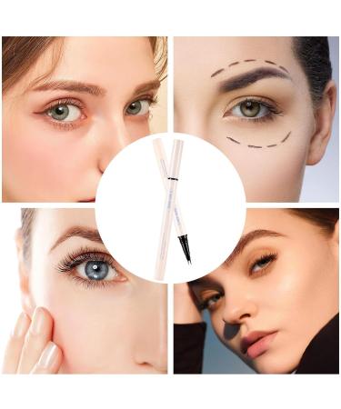 Double Lower Eyelash Pencil Eyeliner Pencil Waterproof Smudge Proof Bottom Eyelashes | Eye Liner Liquid Eyeliner Two-Claw Bottom Lashes Pencil for Eye Makeup Pochy 02# Fog Gray Brown - Buy Online on GoSupps.com