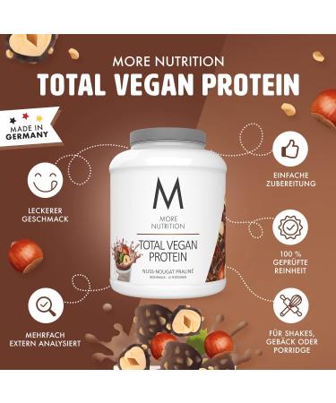 Vegan Protein Powder - Nut Nougat Praline 600g | High-Quality Pumpkin Seed Sunflower & Pea Protein | Made in Germany | International Shipping - Buy Online on GoSupps.com