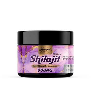 800Mg Shilajit Pure Himalayan Organic Shilajit Resin Maximum Potency Gold Grade Shilajit Supplement with 8-in-1 Natural Blend & 85+ Trace Minerals for Women Energy & Immunity 30 Grams 1.06 Ounce (Pack of 1)