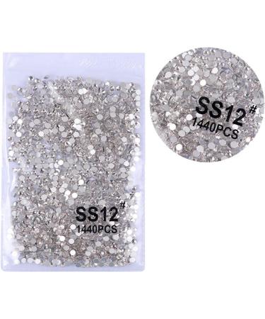 FEIlei 1440Pcs Crystal Flat Back Round Shape Rhinestones Mixed Nail Gems Gemstones Kits - Buy Online on GoSupps.com
