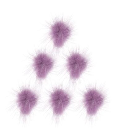 FOMIYES 6pcs Nail Art Remover Hair Nail Art Supplies Removable Nail pom poms for hats Nail art pompom Removable Fluffy women s hat Nail Decorations jewelry 3d detachable Pink