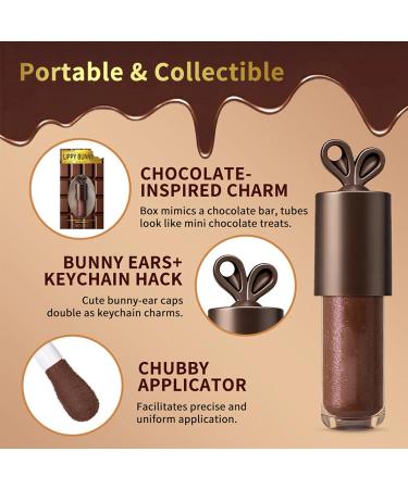 Dark Lip Gloss Moisturizing glossy mirror-effect lip gloss in dark chocolate brown for mature women cosplay beauty birthdays holidays | Smooth moisturizing formula with a glossy finish - Buy Online on GoSupps.com