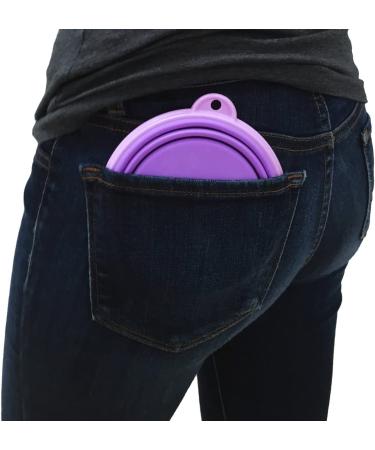 Prima Pet Collapsible Silicone Travel Bowl for Dog and Cat - Small (1.5 Cups) - Purple - Buy Online on GoSupps.com