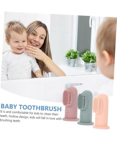 Gleavi Newborn Toothbrush Set - 3-in-1 Finger Brush & Massage Toy for Babies | Soft Fur Tongue Cleaner & Mouth Cleaning Device - Buy Online on GoSupps.com