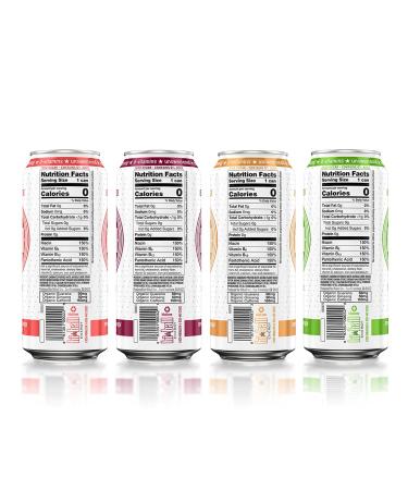 Hiball Clean Energy Seltzer Water 8-Pack - Caffeinated Sparkling Water with Vitamin B12 & B6 - Sugar-Free Variety Pack - 16 Fl Oz x 8 - Buy Online on GoSupps.com