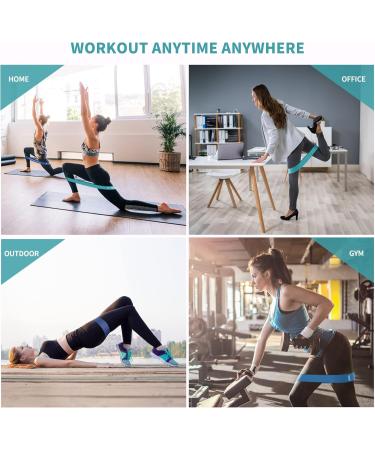 Resistance Bands 5 Pcs Natural Latex Exercise Bands Workout Bands with 5 Resistance Levels for Workouts Pilates Physiotherapy Stretching Yoga Home Gym - Carry Bag Included Blue - Buy Online on GoSupps.com