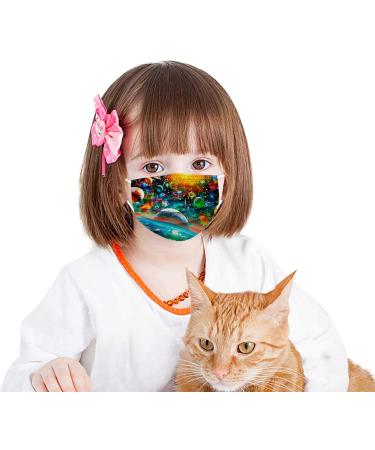 50PCS Kids Children Disposable_Face_Masks 3Ply Anti Dust Cartoon Print Breathable Comfortable Outdoor School Face bandanas - Buy Online on GoSupps.com