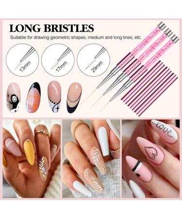 Saviland Nail Art Liner Brush Set - 6-Piece Rose Gold Nail Design Tool for Precision Liner Art & French Manicure - Buy Online on GoSupps.com