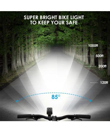 KASLIGHT USB Rechargeable Bike Light | 8 LED Front and Back | 10000mAh | Digital Display | 5 Modes | 18+ Hrs Runtime - Buy Online on GoSupps.com