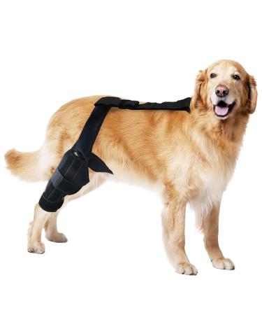 Shakven Dog Knee Support Brace Brace Behind Leg Adjustable Traction Belt Support Dog Knee Brace for Cruciate Ligament Injury for Small Dogs with Torn ACL M right