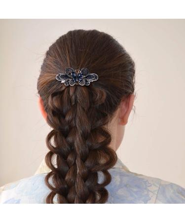 9-Piece Crystal Rhinestones Hair Barrettes Set - Vintage Metal Hair Clips for Women & Girls | Bridal Wedding Accessories (Style Set 1) - Buy Online on GoSupps.com