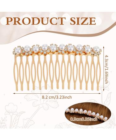 Ouligay 2-Piece Pearl & Crystal Hair Comb Set | Elegant Bridal Hair Accessories | Metal Side Combs & Hair Jewelry for Women - Buy Online on GoSupps.com