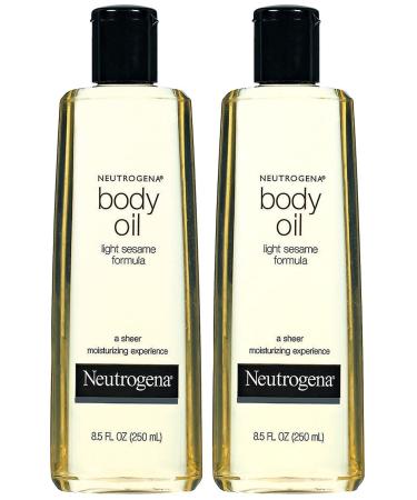Neutrogena Lightweight Body Oil for Dry Skin Sheer Moisturizer in Light Sesame Formula 8.5 fl. oz (Pack of 2)
