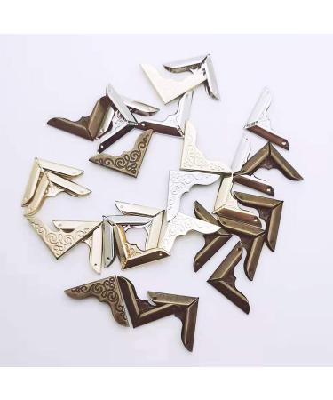 Book Corner Protector Metal Corner Cover for Scrapbook Album Menu Folder Include 50PCS Gold  50PCS Silver and 50PCS Bronze (150PCS) - Buy Online on GoSupps.com