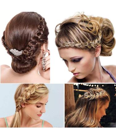 180 Hair Rings Braid Rings - 3 Colors 2 Sizes | Punk Hip Hop DIY Hairstyle Accessories - Buy Online on GoSupps.com