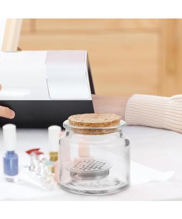 FOMIYES Nail Art Dappen Dish with Wooden Lid Acrylic Liquid Powder Dappen Monomer Dish Glass Crystal Cup Acrylic Powder Holder Acrylic Glass Jar for Nail Manicure Care Tools - Buy Online on GoSupps.com