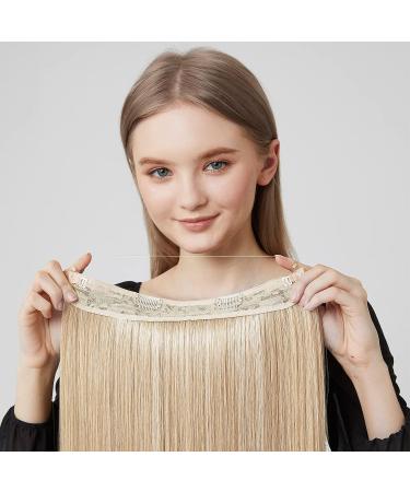 REECHO Invisible Wire Hair Extensions - 20 Inch Straight Secret Hairpiece for Women - Buy Online on GoSupps.com