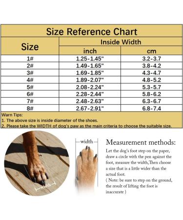 AQH Dog Shoes - 4 Breathable Boots with Reflective Straps | Microfiber Leather Rubber Sole | Paw Protection (Size C 8#) - Buy Online on GoSupps.com