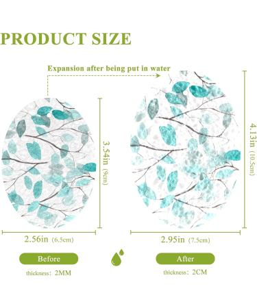 3-Pack Cleaning Kitchen Sponges Oval Watercolor Leaves Kitchen Cellulose Dishwashing Wood Pulp Cotton - Buy Online on GoSupps.com