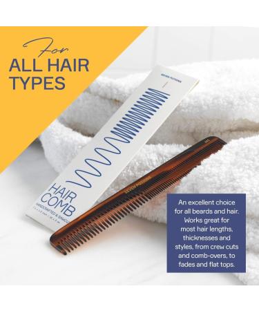 Seven Potions Handmade Fine and Coarse-Tooth Comb for Men's Hair, Beard & Moustache - 18 cm / 7.1 inch - Buy Online on GoSupps.com