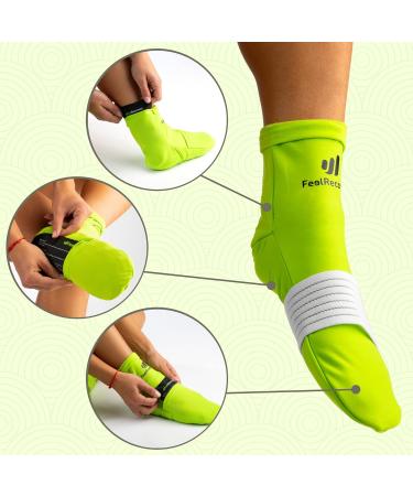 Cool Chemotherapy Socks for Foot Cooling | Polyneuropathy Gel Pads | Cooling Shoes for Hot Feet | Cold Socks with Fixing Tape (S/M Green) - Buy Online on GoSupps.com