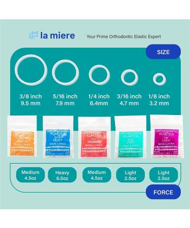 Non Latex 300 pcs 3/16 Light Orthodontic Elastic Bands - Made in USA - Buy Online on GoSupps.com