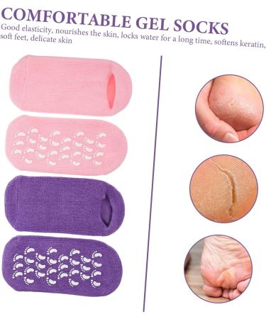 FRCOLOR 2 Pairs Gel Socks Spa Sock Heel Repair Sock Comfortable Socks Reusable Moisturising Socks Item in My Cart Foot Care Socks Foot Covers 22x10x1cm - Buy Online on GoSupps.com