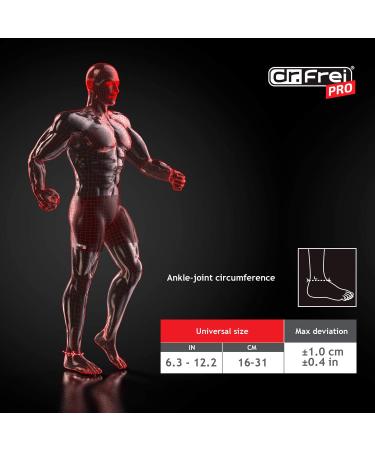 Universal Adjustable Medical/Sports Ankle Support - Black Made in EU | International Shipping Available - Buy Online on GoSupps.com